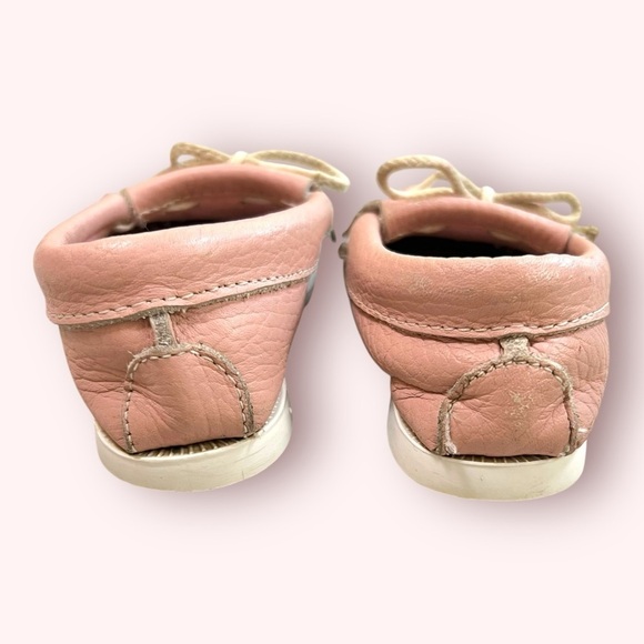 MINNETONKA Kids Pink Leather Moccasins with Fringe and Beading Size 8 - Picture 5 of 8
